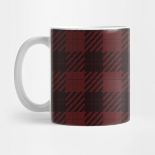 Checker Tartan Red and Black Mug